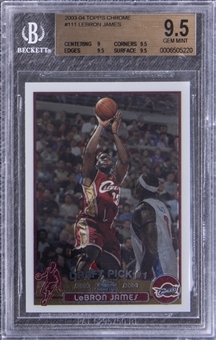 2003-04 Topps Chrome #111 LeBron James Rookie Card – BGS GEM MINT 9.5 
